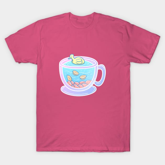 Duck and coffee cup T-Shirt by happymonday